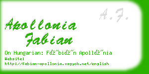 apollonia fabian business card